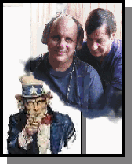 Mike Dorrough is shown in his studio with a participant in his short wave radio station for the blind